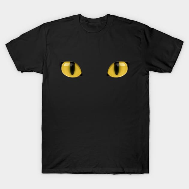 Cat - Yellow Eyes T-Shirt by marcusmattingly